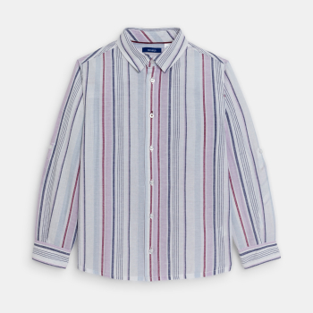 قميص مخطط باللون الأرجواني  للأولاد